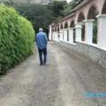 Man walking while being mindful